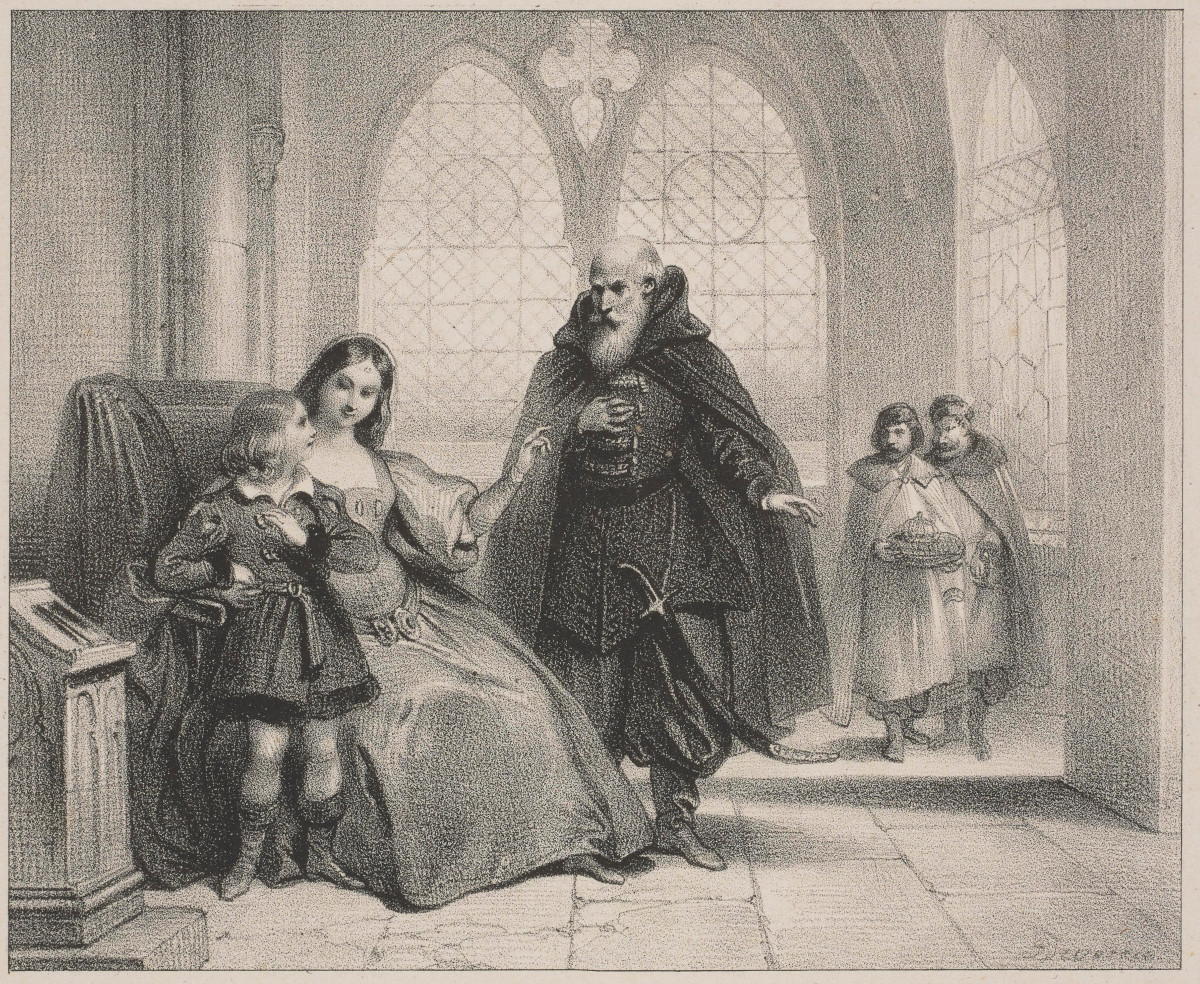 Leszek Biały jako dziecko. Rysunek A. Deverii z 1834 r. Fot. Polona