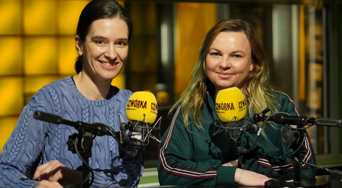 Dominika Chirek i Marta Hoppe w studiu Czwórki.